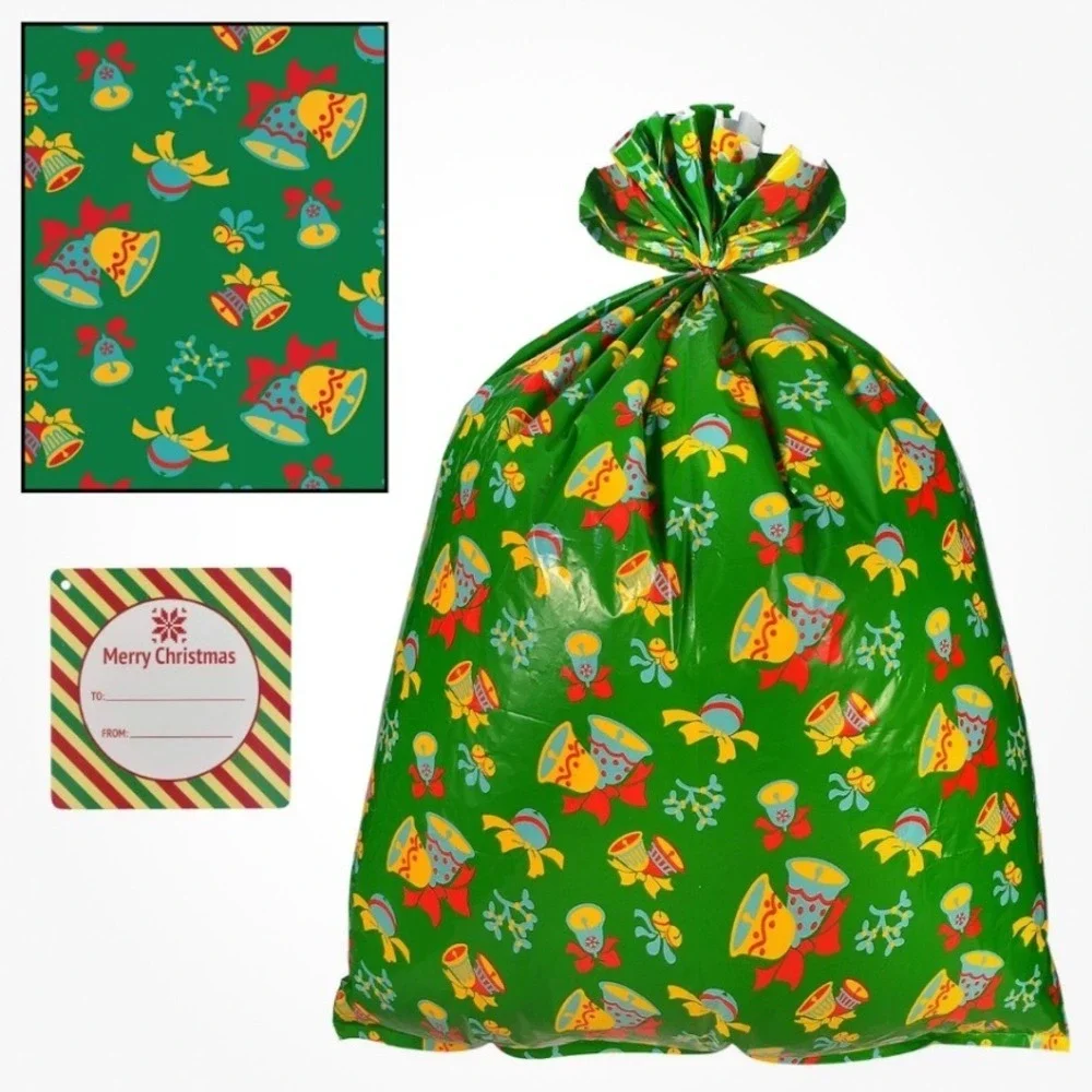 JOYIN 6 Pcs Giant Christmas Gift Bags Jumbo 43x36 Heavy Duty Assorted Holiday